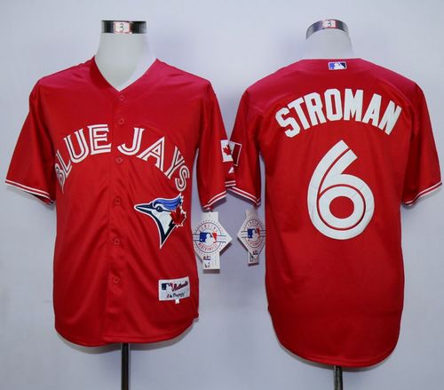 Blue Jays #6 Marcus Stroman Red Canada Day Stitched MLB Jersey